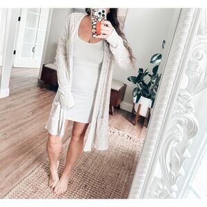 Slow Mornings Oversized slouchy open cardigan cocoon oatmeal sweater